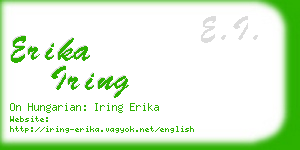 erika iring business card
